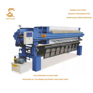Filtro prensa de equipamentos de mineração da planta de processamento de minerais